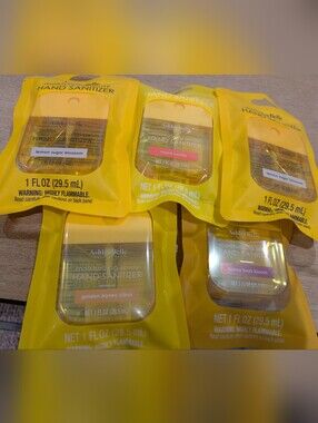 Ashley Belle Moisturizing Spray Hand Sanitizer - Yellow Pocket Bottles (5-Pack)
